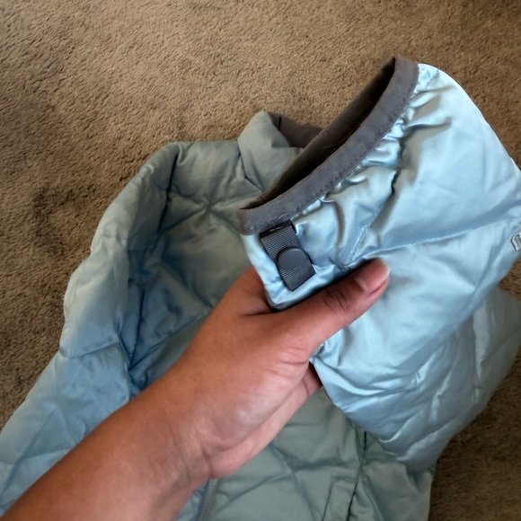 TNF icy blue puffer coat - Picture 3 of 6